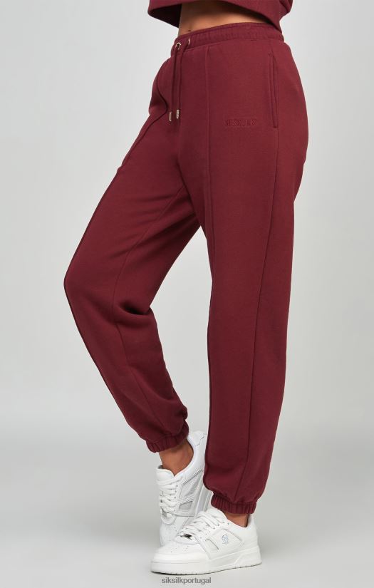 mulheres vestuário 6884ZR178 SikSilk joggers oversized bordô