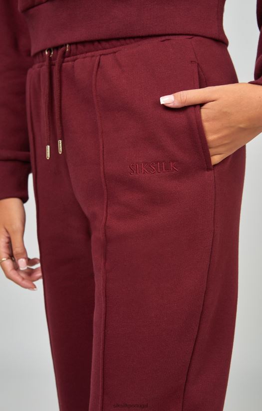 mulheres vestuário 6884ZR178 SikSilk joggers oversized bordô