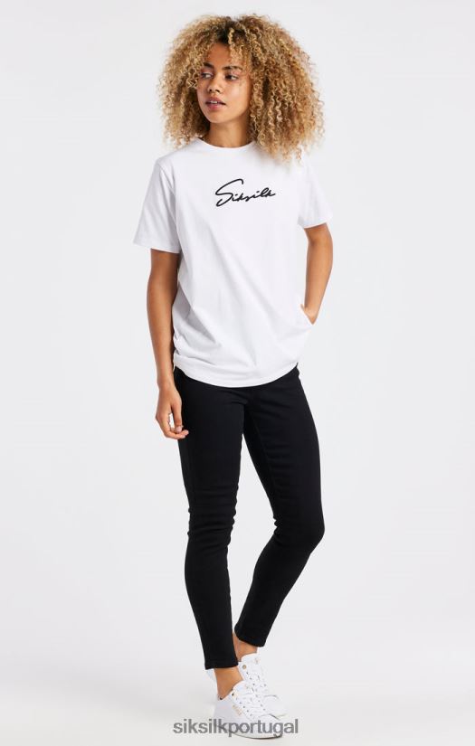 mulheres vestuário 6884ZR192 SikSilk calça jeans skinny preta essencial