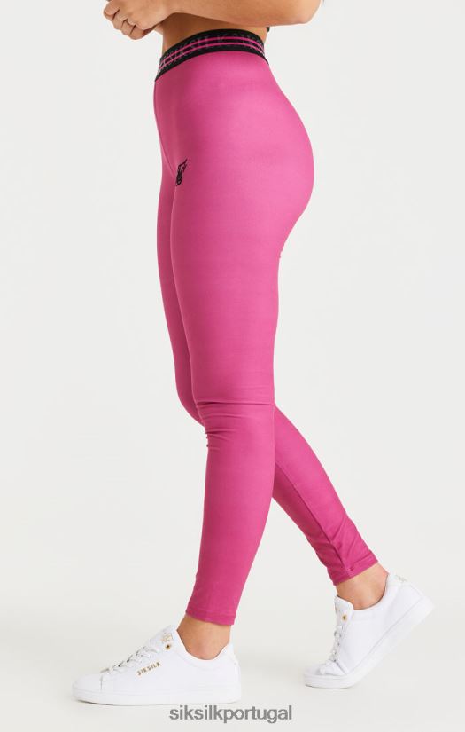 mulheres vestuário 6884ZR171 SikSilk legging fita rosa
