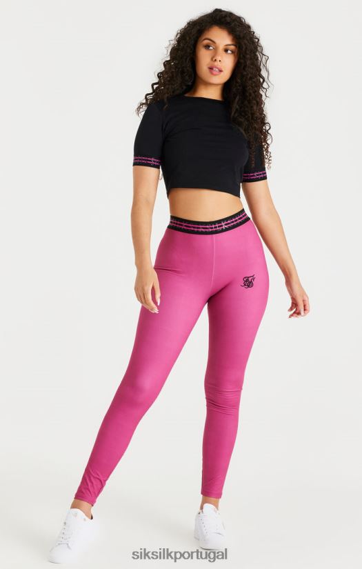 mulheres vestuário 6884ZR171 SikSilk legging fita rosa
