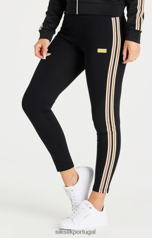 mulheres vestuário 6884ZR173 SikSilk legging preta cintura alta