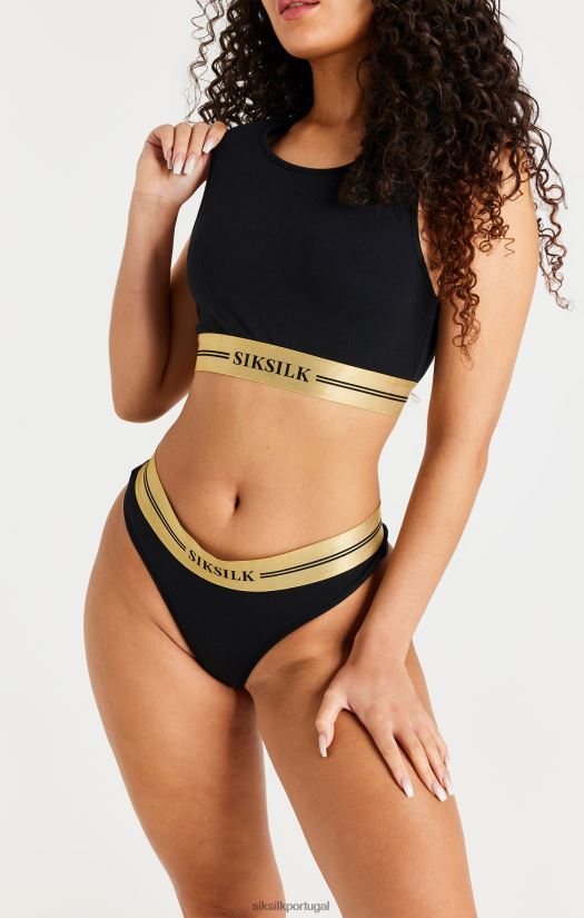 mulheres vestuário 6884ZR207 SikSilk bralette preto racerback