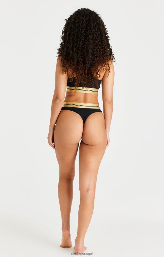 mulheres vestuário 6884ZR207 SikSilk bralette preto racerback