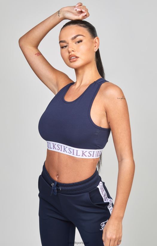 mulheres vestuário 6884ZR54 SikSilk bralette de fita azul marinho