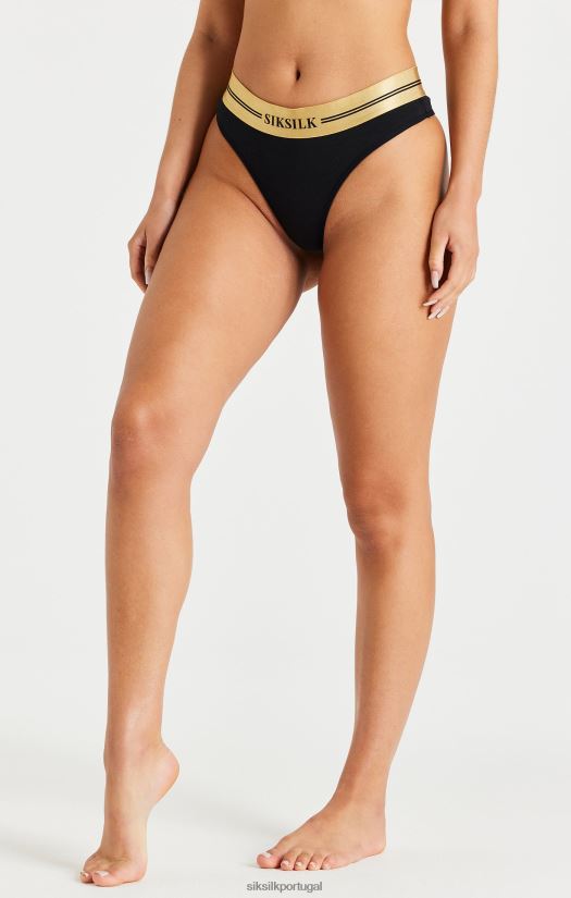 mulheres vestuário 6884ZR210 SikSilk pacote preto, branco e cinza com 3 tangas