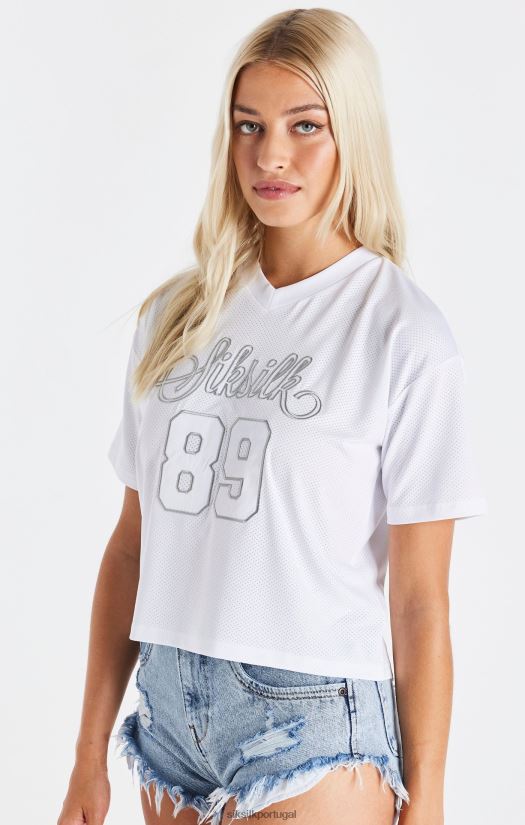 mulheres vestuário 6884ZR32 SikSilk camiseta de malha branca