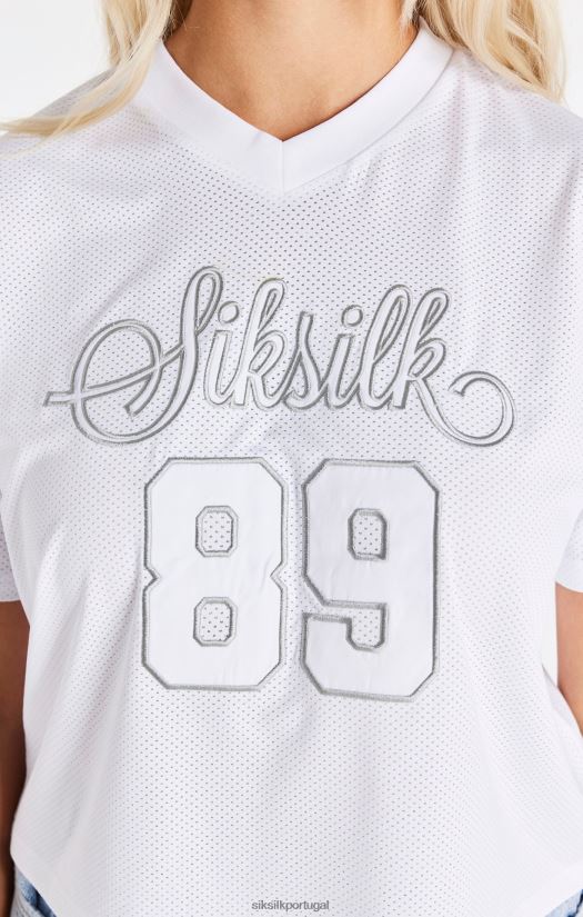 mulheres vestuário 6884ZR32 SikSilk camiseta de malha branca