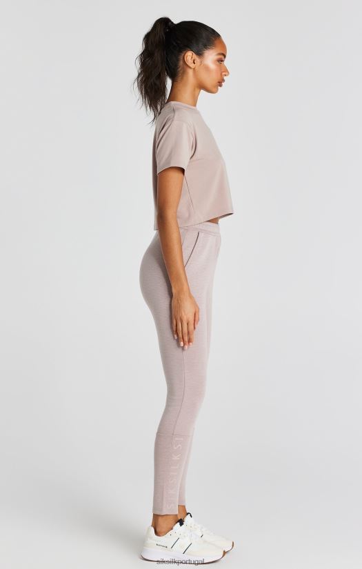 mulheres vestuário 6884ZR34 SikSilk camiseta rosa lavada