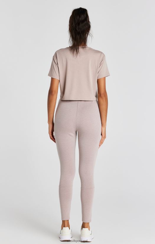 mulheres vestuário 6884ZR34 SikSilk camiseta rosa lavada