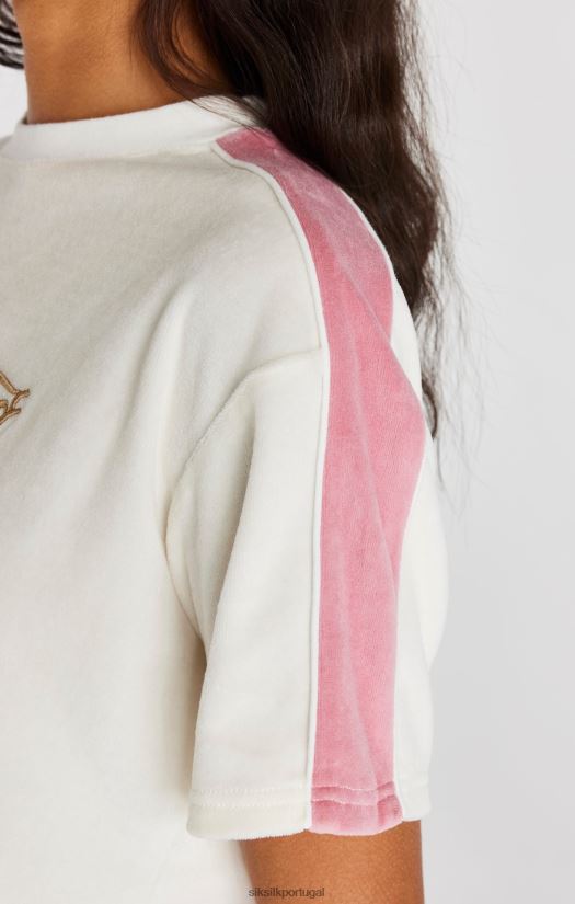 mulheres vestuário 6884ZR38 SikSilk camiseta em veludo cru