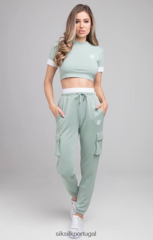 mulheres vestuário 6884ZR46 SikSilk camiseta verde