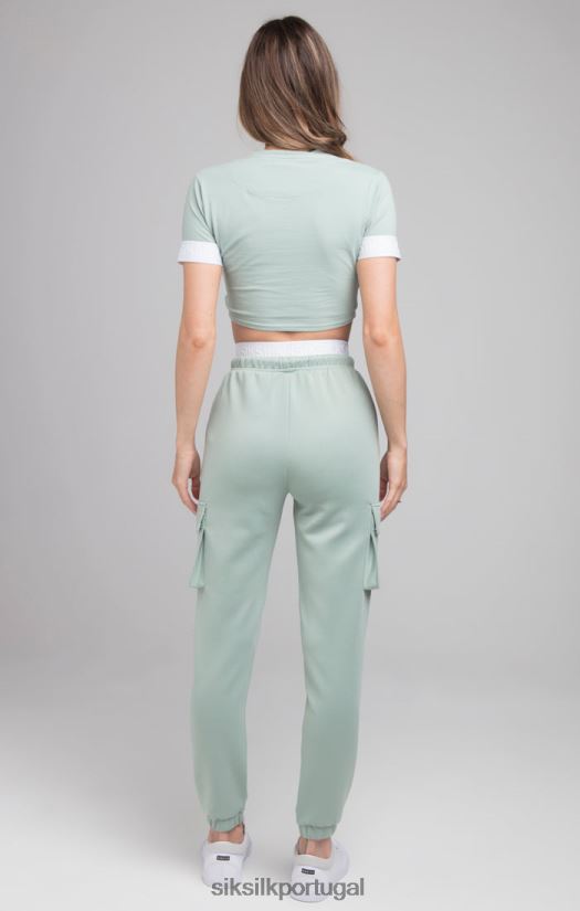 mulheres vestuário 6884ZR46 SikSilk camiseta verde