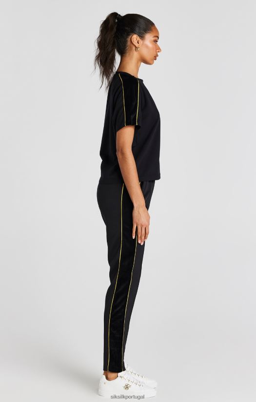 mulheres vestuário 6884ZR49 SikSilk camiseta preta