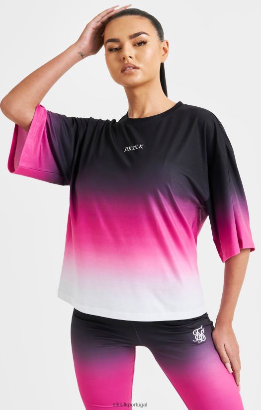 mulheres vestuário 6884ZR56 SikSilk camiseta rosa desbotada