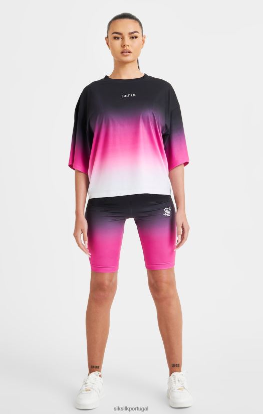 mulheres vestuário 6884ZR56 SikSilk camiseta rosa desbotada