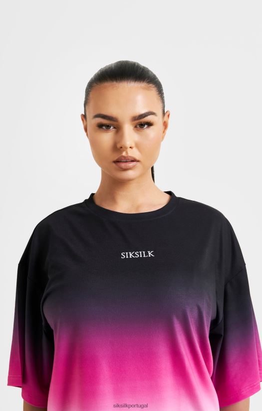 mulheres vestuário 6884ZR56 SikSilk camiseta rosa desbotada