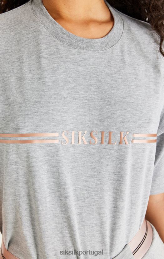 mulheres vestuário 6884ZR72 SikSilk camiseta cinza marl box