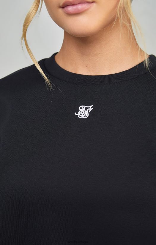 mulheres vestuário 6884ZR101 SikSilk moletom essencial preto