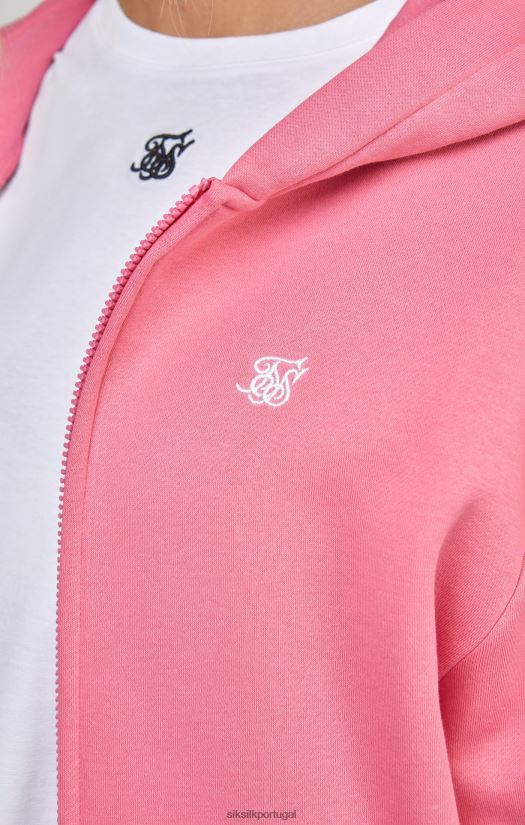 mulheres vestuário 6884ZR102 SikSilk zip thru essencial rosa