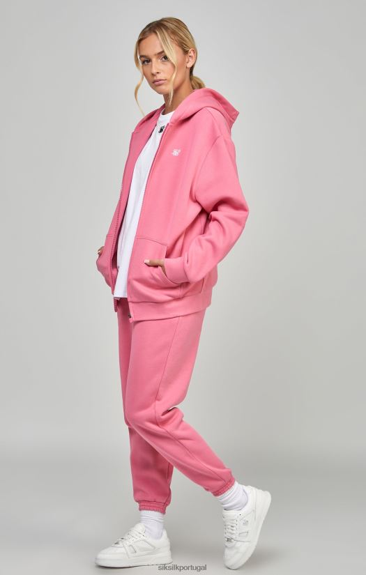 mulheres vestuário 6884ZR102 SikSilk zip thru essencial rosa