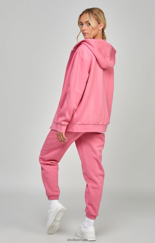 mulheres vestuário 6884ZR102 SikSilk zip thru essencial rosa