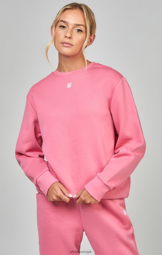 mulheres vestuário 6884ZR103 SikSilk moletom essencial rosa
