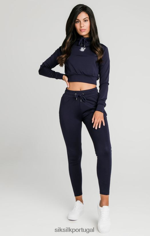 mulheres vestuário 6884ZR107 SikSilk top de trilha essencial da marinha