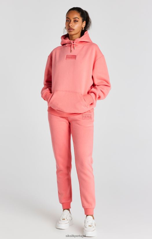 mulheres vestuário 6884ZR108 SikSilk moletom oversized coral