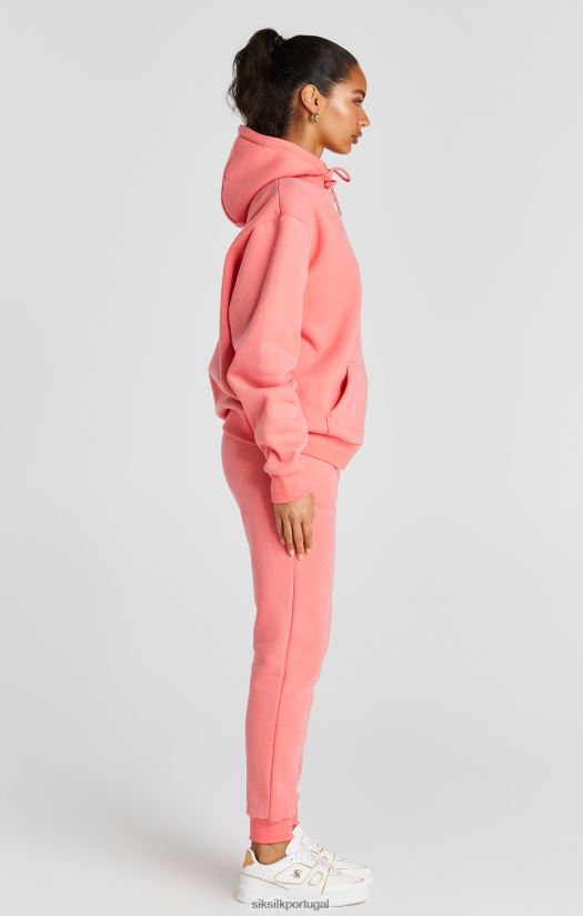 mulheres vestuário 6884ZR108 SikSilk moletom oversized coral