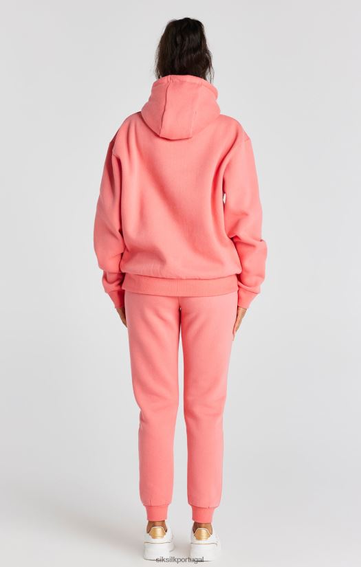 mulheres vestuário 6884ZR108 SikSilk moletom oversized coral