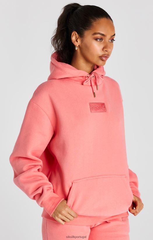mulheres vestuário 6884ZR108 SikSilk moletom oversized coral