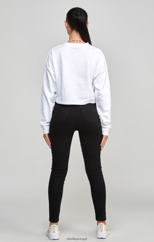 mulheres vestuário 6884ZR84 SikSilk moletom universitário branco