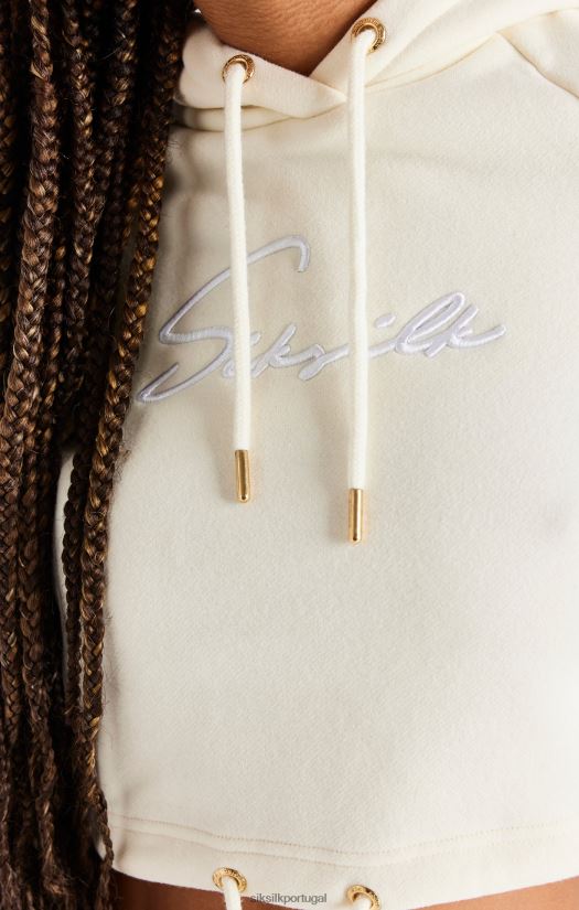 mulheres vestuário 6884ZR86 SikSilk moletom com capuz cru
