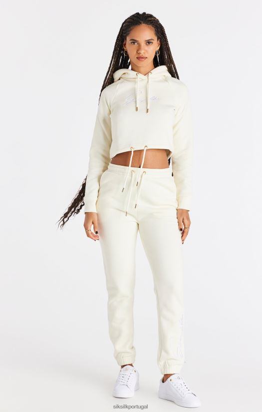 mulheres vestuário 6884ZR86 SikSilk moletom com capuz cru