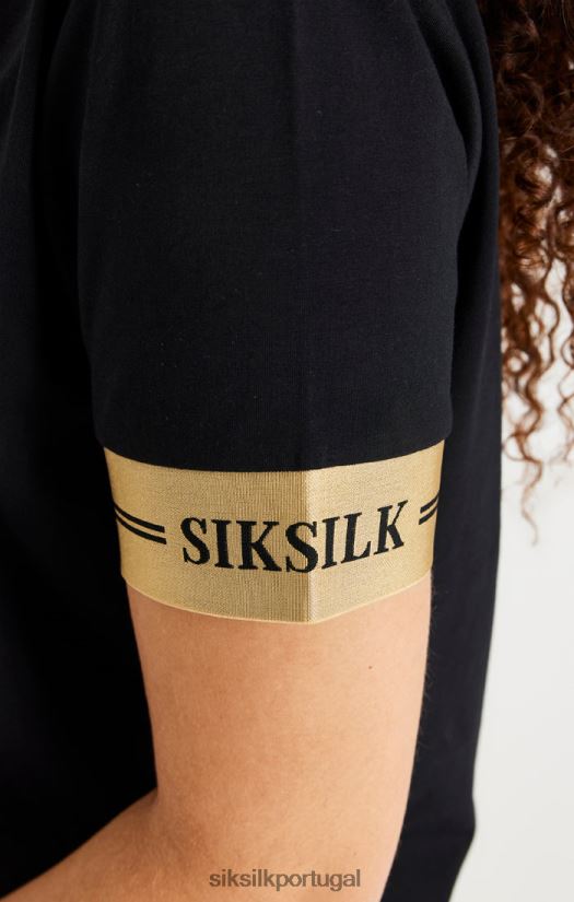 mulheres vestuário 6884ZR143 SikSilk vestido camiseta preta