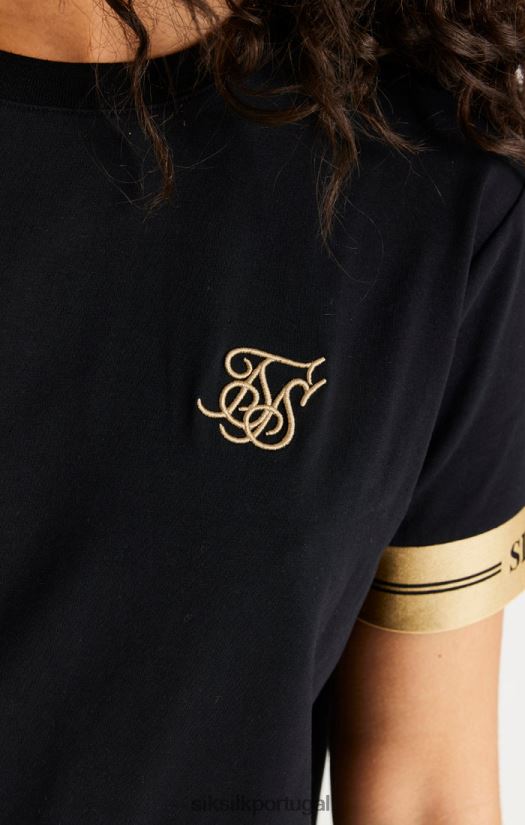 mulheres vestuário 6884ZR143 SikSilk vestido camiseta preta