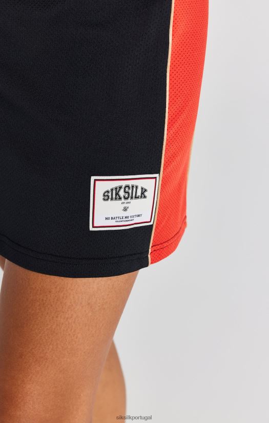 mulheres vestuário 6884ZR147 SikSilk vestido de basquete preto com painéis
