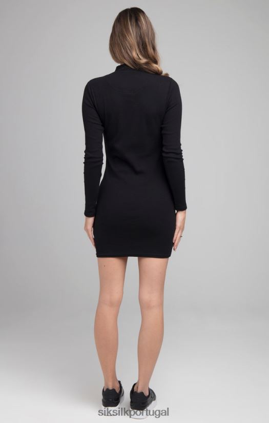 mulheres vestuário 6884ZR153 SikSilk vestido bodycon speed - preto