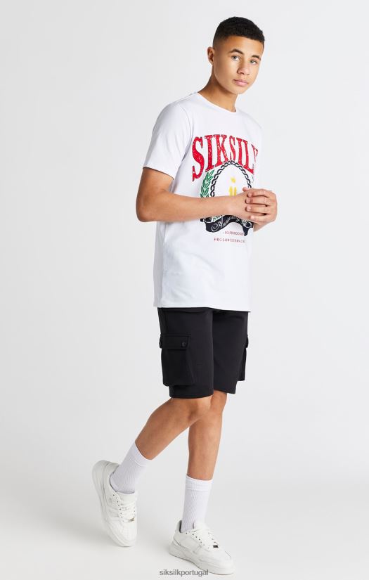 Rapazes vestuário 6884ZR315 SikSilk short cargo preto