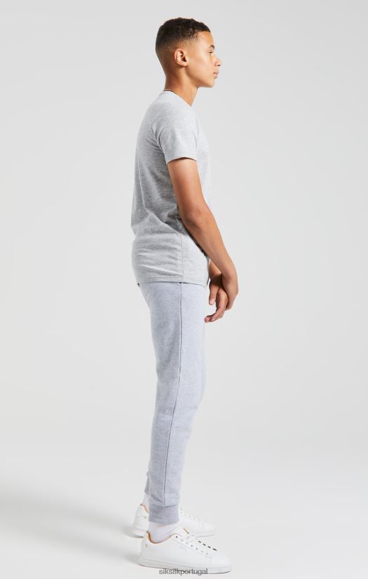 Rapazes vestuário 6884ZR281 SikSilk x camiseta messi cinza marl academia