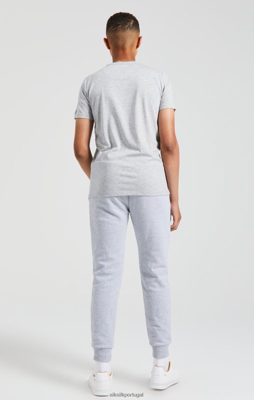 Rapazes vestuário 6884ZR281 SikSilk x camiseta messi cinza marl academia