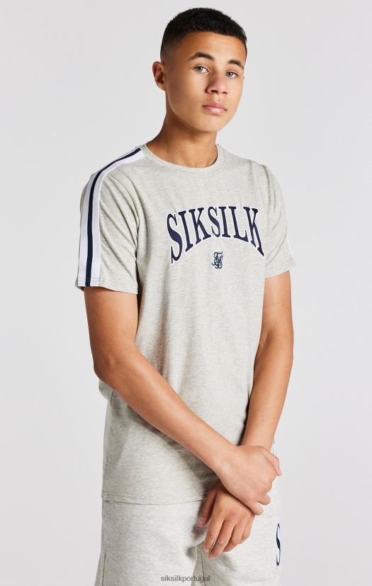 Rapazes vestuário 6884ZR283 SikSilk camiseta universitária cinza marl