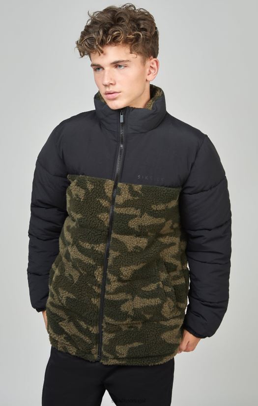 Rapazes vestuário 6884ZR297 SikSilk jaqueta camuflada borg