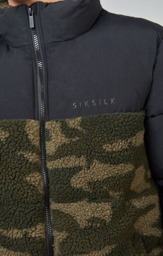 Rapazes vestuário 6884ZR297 SikSilk jaqueta camuflada borg