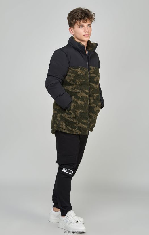 Rapazes vestuário 6884ZR297 SikSilk jaqueta camuflada borg