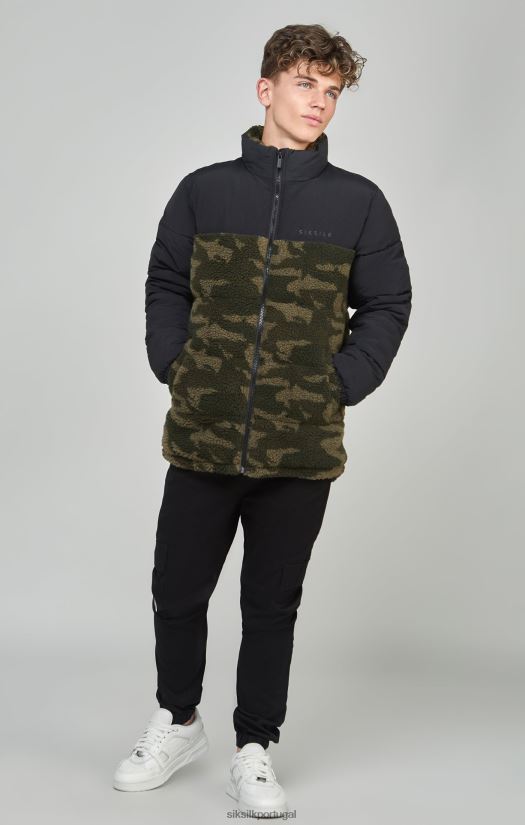 Rapazes vestuário 6884ZR297 SikSilk jaqueta camuflada borg
