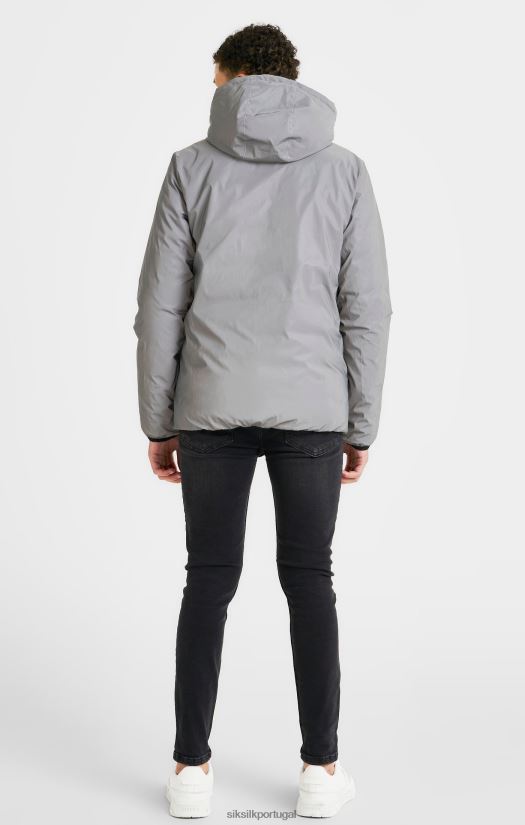Rapazes vestuário 6884ZR298 SikSilk jaqueta bolha reversível cinza