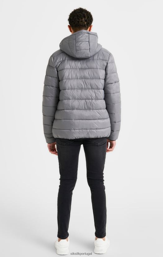 Rapazes vestuário 6884ZR298 SikSilk jaqueta bolha reversível cinza
