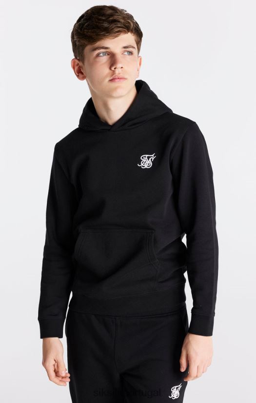 Rapazes vestuário 6884ZR290 SikSilk moletom com capuz preto Essentials